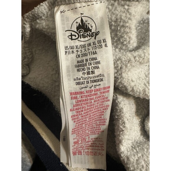 Disneyland Resort Pullover Hoodie Red, Blue, Gray, Mickey Mouse, Unisex Size XL - Picture 9 of 11